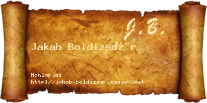 Jakab Boldizsár névjegykártya
